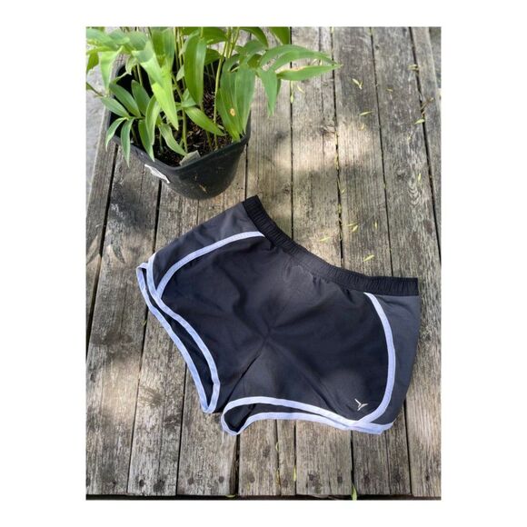 Active by Old Navy Run Shorts Black White Grey Stretch Waist Sz S - Picture 1 of 6